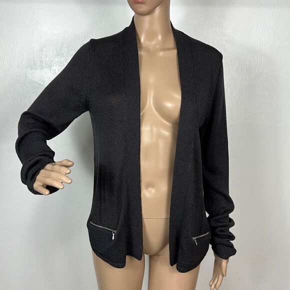 ❤️Last Chance GAP Dark Gray Knit Cardigan Sweater Size L - Picture 1 of 10